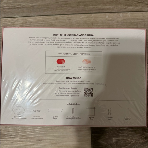 SolaWave Pink Light Therapy Face Mask - Picture 3 of 3